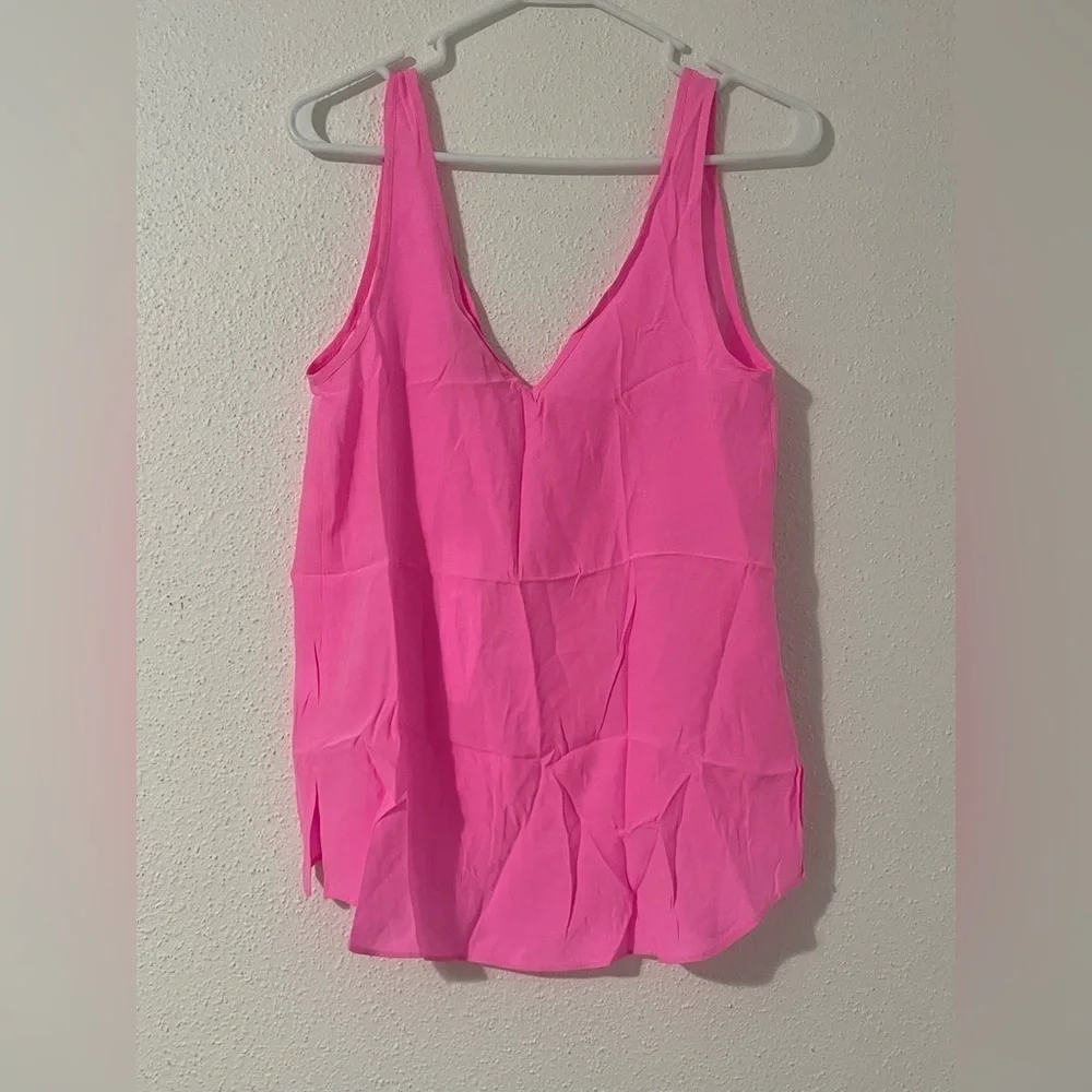 Amanda Uprichard Sleeveless Silk Top in Pink S - Picture 2 of 11